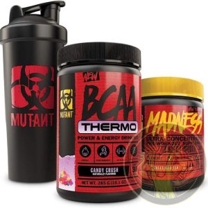 MUTANT BCAA THERMO - 285 G - 30 Adag + MUTANT LIFT TO KILL SHAKER CUP 600ML BLACK (FEKETE) + Edzés előtti stimuláns Mutant Madness 225 g – PVL – 30 Adag.