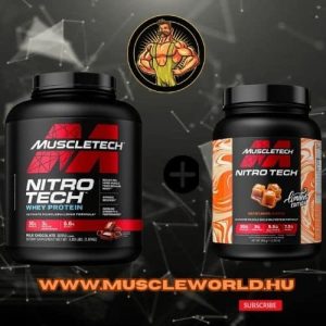 MuscleTech NITRO-TECH WHEY PROTEIN Tejsavó Fehérje (1.8 KG)  40 Adag + Ajándék Nitro Tech 908g 25 Adag.