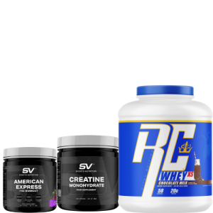Ronnie Coleman Prémium Fehérje - WHEY XS (2260 GR) CHOCOLATE MILK - 70 Adag+300g SV Pre (STIM)+300g SV Kreatin.