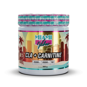 MIAMI VIBES - CLA+L-KARNITIN 300g D3 VITAMINNAL - 50 Adag - Gyümölcspuncs