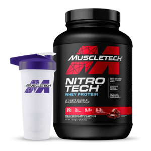 MuscleTech NITRO-TECH WHEY PROTEIN Tejsavó Fehérje (1.8 KG)  40 Adag + Shaker.