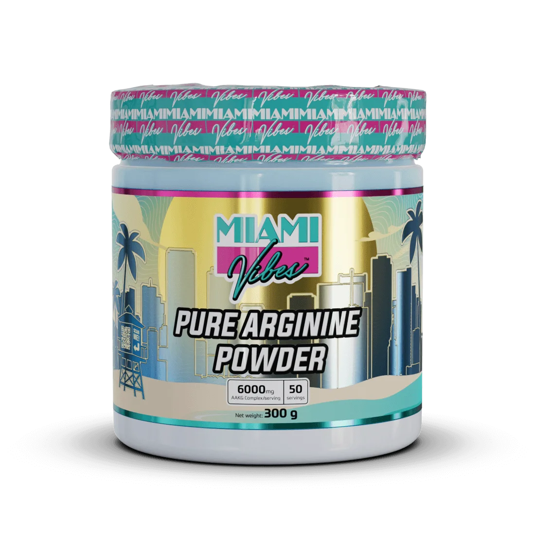 MIAMI VIBES - PURE ARGININE POWDER 300G - 50 Adag.